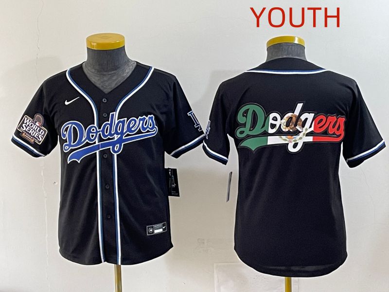 Youth 2025 Los Angeles Dodgers Blank Black Three generations Fashion Nike MLB Jersey style 11